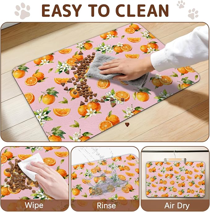 Dog Food Mat for Bowls, Absorbent Quick Dry Dog Cat Mats for Food and Water - Image 6