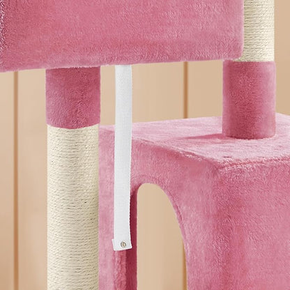 Yaheetech 33.5in Cat Tree, Small Kittens Tower w/Large Perch&2 Cozy Condos - Image 8