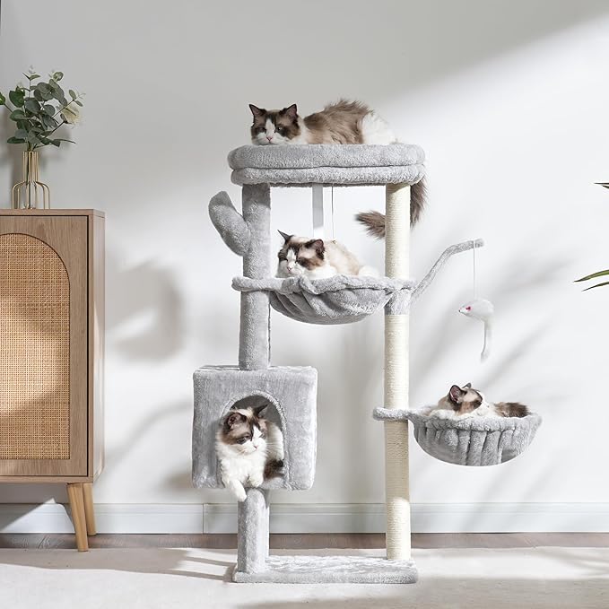 Heybly Cat Tree, 39.4 Inches Tower Condo - Image 9