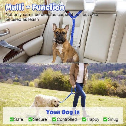 BWOGUE Pet Dog Cat Seat Belts, Car Headrest Restraint Adjustable Safety Leads - Image 6