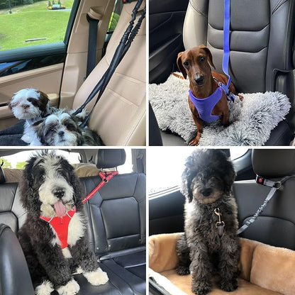 BWOGUE Pet Dog Cat Seat Belts, Car Headrest Restraint Adjustable Safety Leads - Image 7