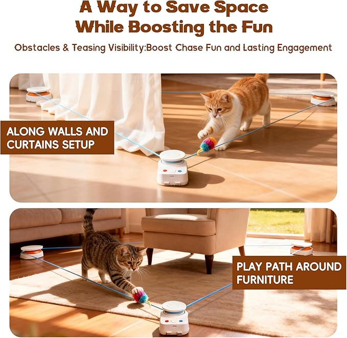 Interactive Cat Toy for Indoor Cats – Automatic Moving & Enrichment Toy for - Image 4