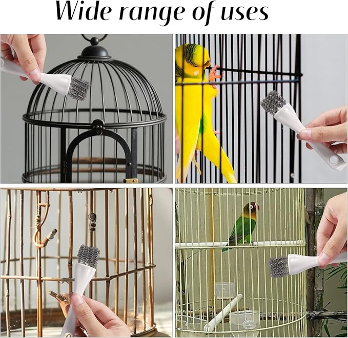 3pcs Bird Cage Brush Cleaner, Stainless Steel Bird Cleaning Brush Durable - Image 7