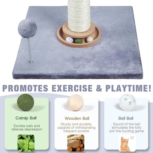 Fantasreen 31" Cat Scratching Post Kitten Toys - Image 2