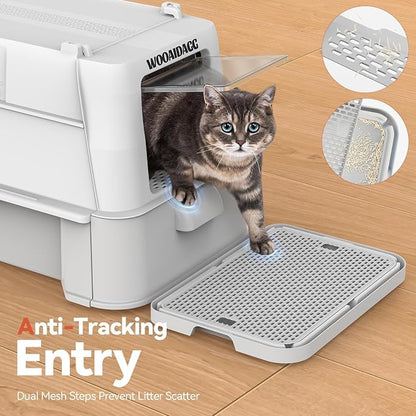 Enclosed Stainless Steel Cat Litter Box - Image 7