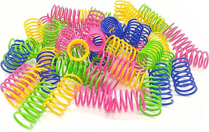 Cat Spring Toys 30 Packs, Plastic Colorful Springs Cat Toys - Image 6