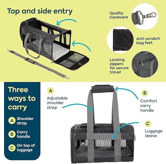 Sherpa Original Deluxe Travel Pet Carrier, Airline Approved & Guaranteed On - Image 4