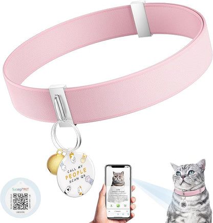 Cat Collar with Bell, Stretch Elastic Quick Release, Modifiable Pet Online by Sucegi