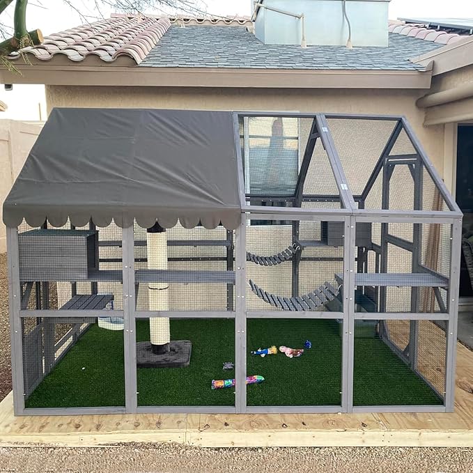 Aivituvin Cat House Outdoor Catio Kitty Enclosure by Aivituvin