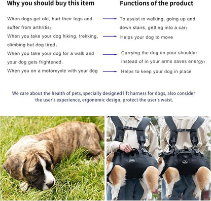 Dog Backpack Carrier for Medium Dogs Emergency Backpack, Joint Injuries - Image 3
