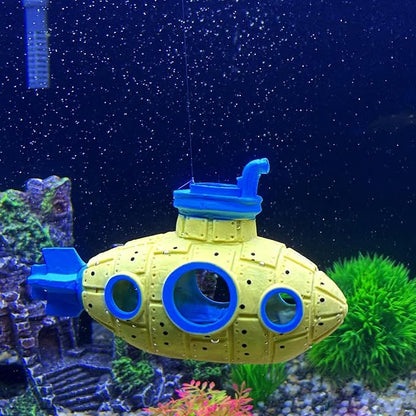 Floating Fish Tank Decoration, LittleCute Retro Submarine AquariumDecoration - Image 4