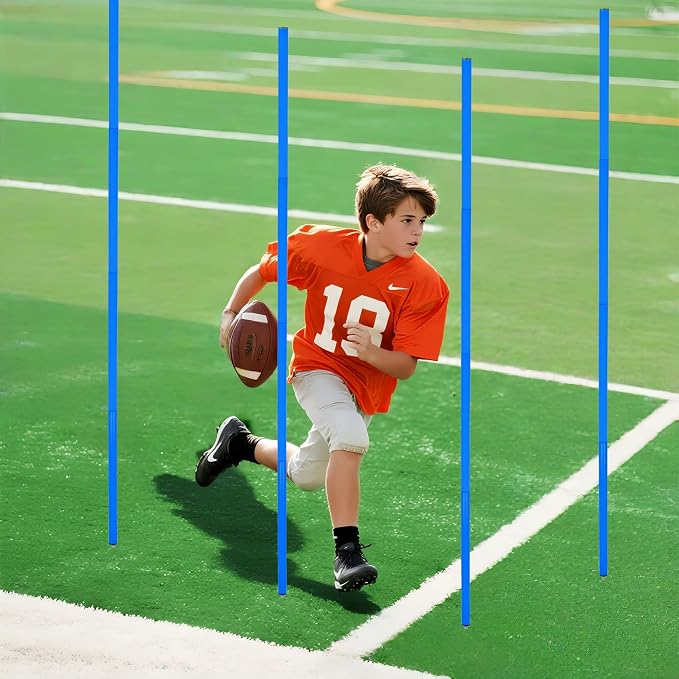6 Pcs Soccer Agility Poles for Training, 5 FT Adjustable Speed and Agility - Image 6