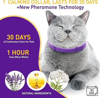 4 Pack Calming Collar for Cats – Pheromone Cat Calming Collar Cat Anxiety - Image 4