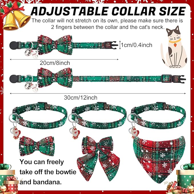 6 Pack Christmas Cat Collar - Image 6