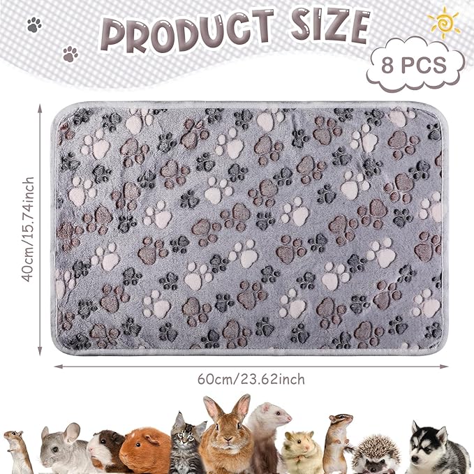 Tegeme 8 Pcs Fleece Dog Blankets - Image 2