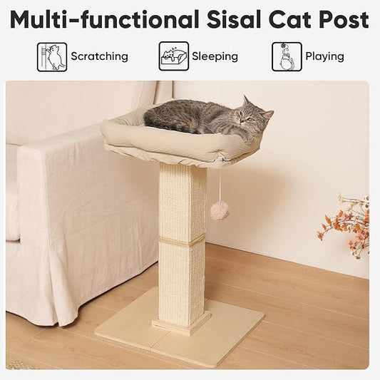 FUKUMARU Cat Scratching Post, Modern Style Tall Scratch Posts - Image 2