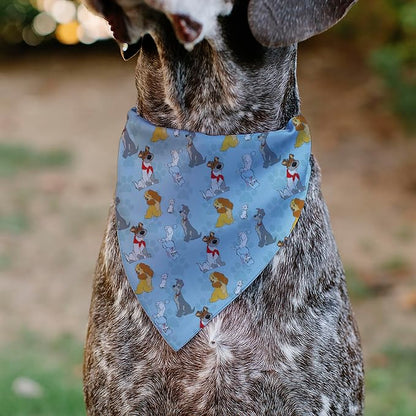 Disney Pet Bandana Disney Dogs Group Collage Paws Blues Slip On Collar Bandana - Image 4