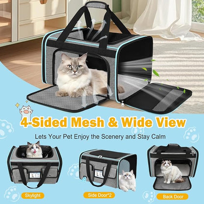 HUANLANG Soft-Sided Cat Carrier Airline Approved, Dog Carriers - Image 7