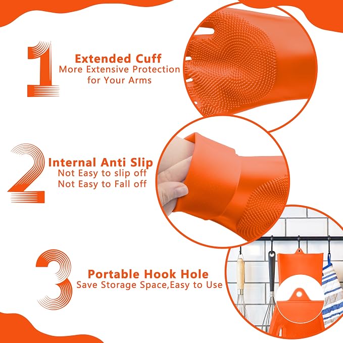 Pet Grooming Gloves—Heat Resistant Dog Washing Gloves - Image 6