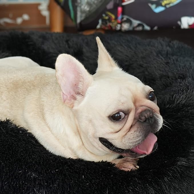 Calming Donut Dogs Beds for Small Dogs Washable, 23inch Plush Round Pet Bed for - Image 7