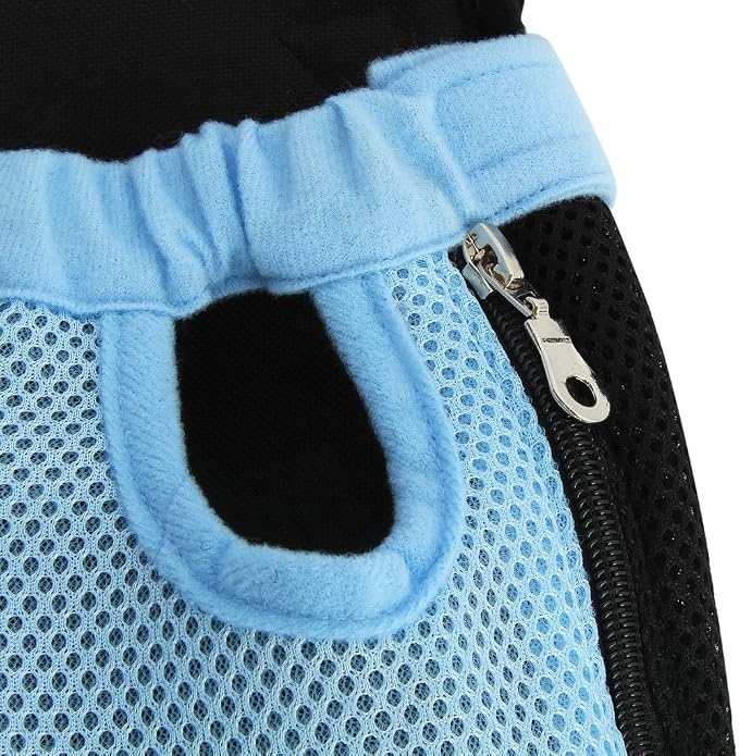 Pet Dog Puppy Cat Carrier Five Holes Backpack Double Shoulder Straps Mesh Front - Image 4