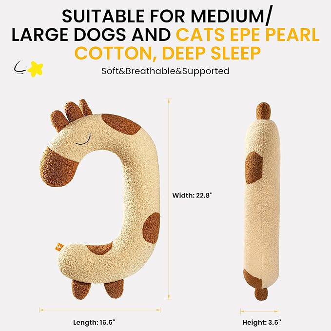 Dog Pillow - Soft Neck Pillow for Dogs, Washable Dog Calming Pillows for Better - Image 4