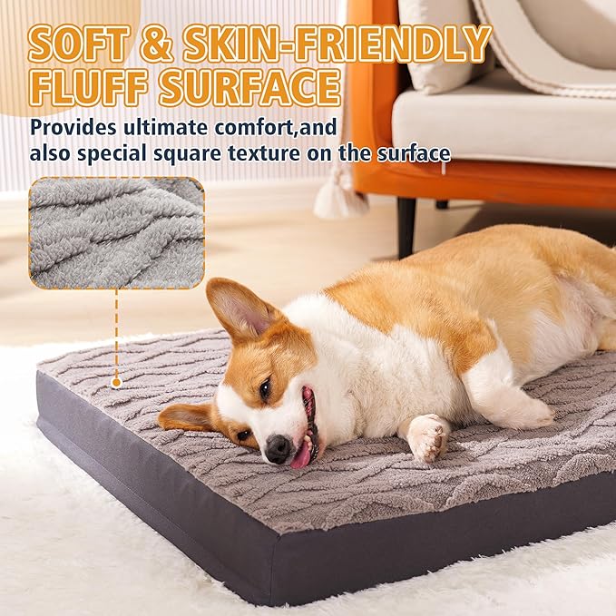 Orthopedic Dog Beds Large Sized Dog – Waterproof Plush Pet Mattress - Image 2
