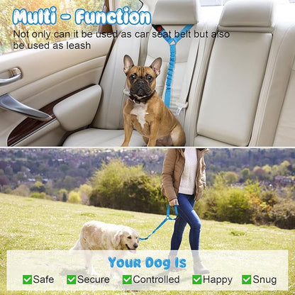 BWOGUE Pet Dog Cat Seat Belts, Car Headrest Restraint Adjustable Safety Leads - Image 6
