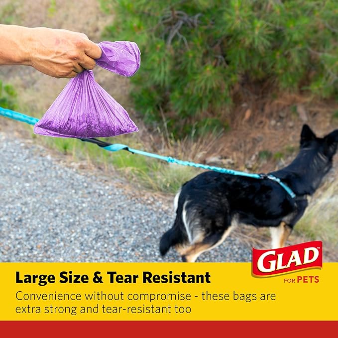 Glad for Pets Scented Waste Bags, Tear Resistant Pet Poop Pick-up Bags - Image 5