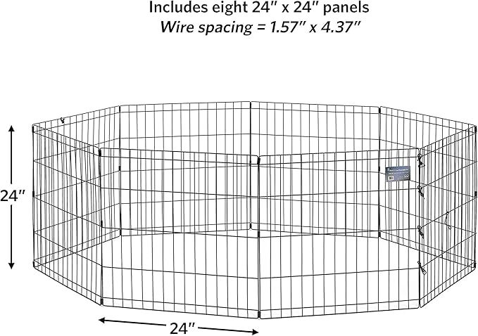 MidWest Homes for Pets Folding Metal Puppy / Dog Exercise Pen, Indoor/Outdoor - Image 3