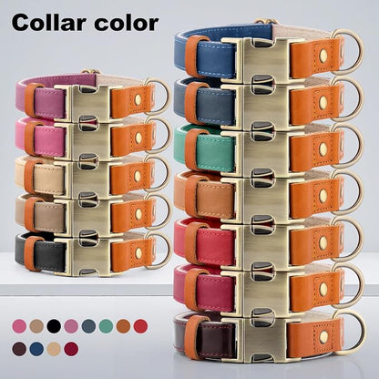 Plutus Pet Genuine Leather & Hemp Dog Collar – Adjustable Heavy Duty Pet Collar - Image 8