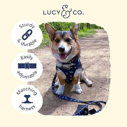 Lucy & Co. Shark Attack Adjustable Dog Collar- Cute Designer Pet Collar - Image 3