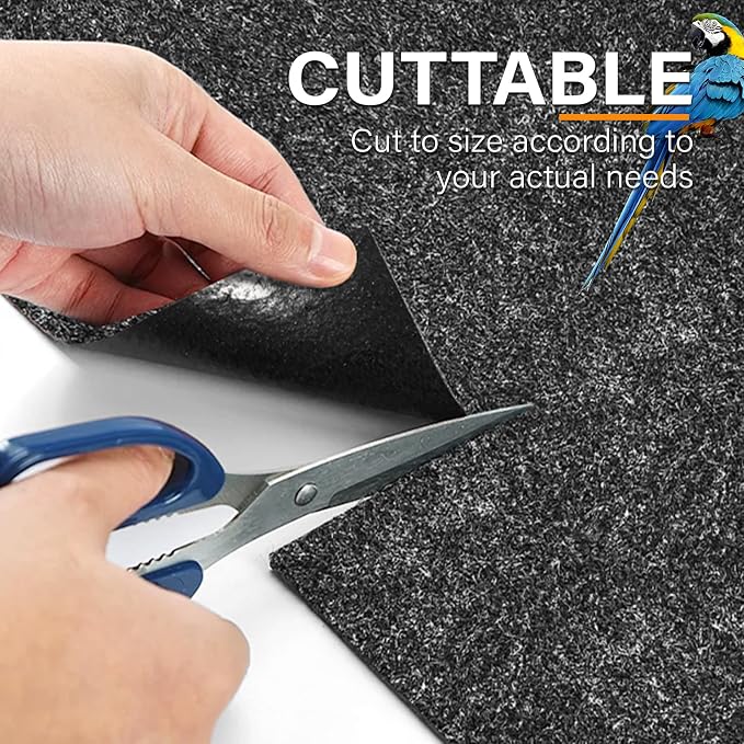 48 x 48 Inch Large Felt Bird Cage Mat, 3mm Thick Absorbent Felt Surface - Image 5