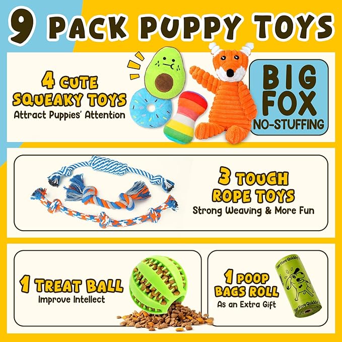 Zeaxuie 9 Pack Luxury Puppy Toys - Image 2