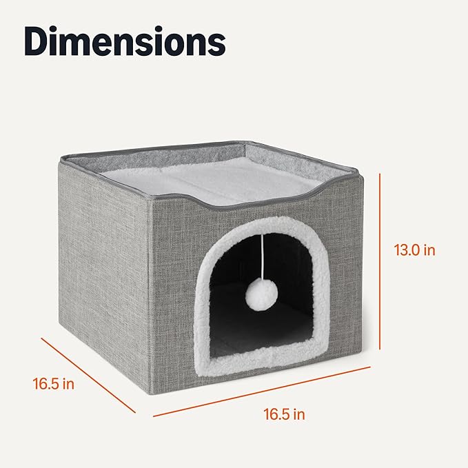 Amazon Basics Cat House 1 Story, Foldable Cat Condo - Image 5