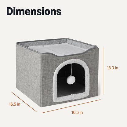 Amazon Basics Cat House 1 Story, Foldable Cat Condo - Image 5