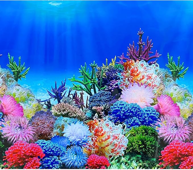 Fish Backgrounds Paper Double Sides Undersea Aquarium Background Poster by XCNO