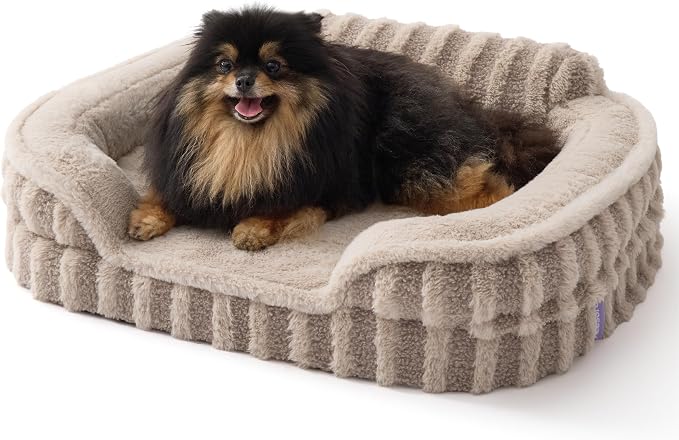 LE SURE Cute Dog Bed for Small Dogs, Orthopedic Waterproof Small Pet Beds by Lesure