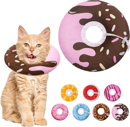 Cat Cone Collar Soft, Adjustable Cat Recovery Collar Kitten Cones to Stop by Seyezo