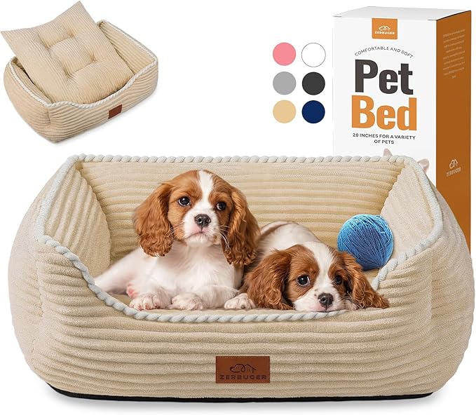 Rectangle Cat Dog Bed for Large Medium Small Pets Indoor Outdoor Machine by Zerbuger
