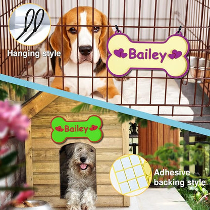 Personalized Dog Crate Sign Custom Dog Kennel Accessories Name Plate Doghouse - Image 5