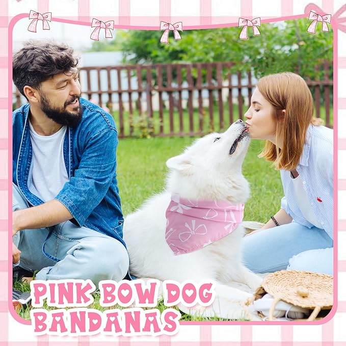 Kacctyen 50 Pcs Pink Dog Bandanas Bulk Spring Bandana - Image 6