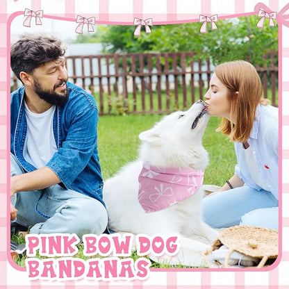 Kacctyen 50 Pcs Pink Dog Bandanas Bulk Spring Bandana - Image 6