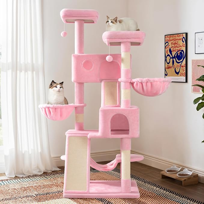 SHA CERLIN 65in Larger Cat Tree Tower Condo - Image 2