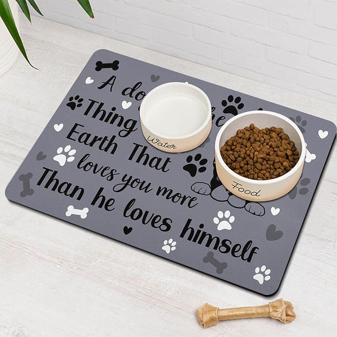 Pet Feeding Mat for Floors Waterproof Dog Mat for Food and Water Absorbent - Image 8