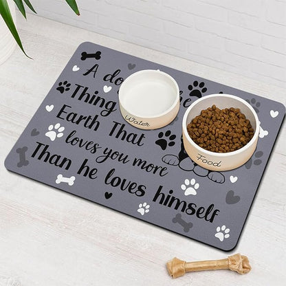 Pet Feeding Mat for Floors Waterproof Dog Mat for Food and Water Absorbent - Image 8