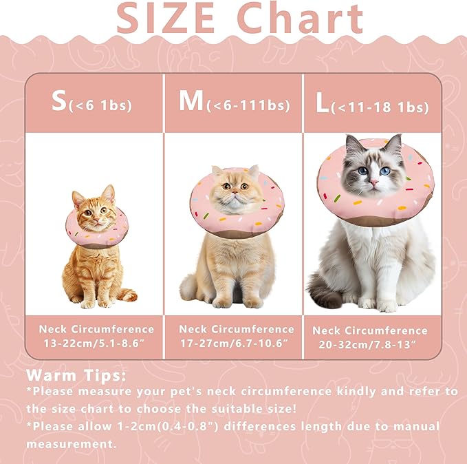 Cat Cone Collar Soft, Adjustable Cat Recovery Collar Kitten Cones to Stop - Image 2