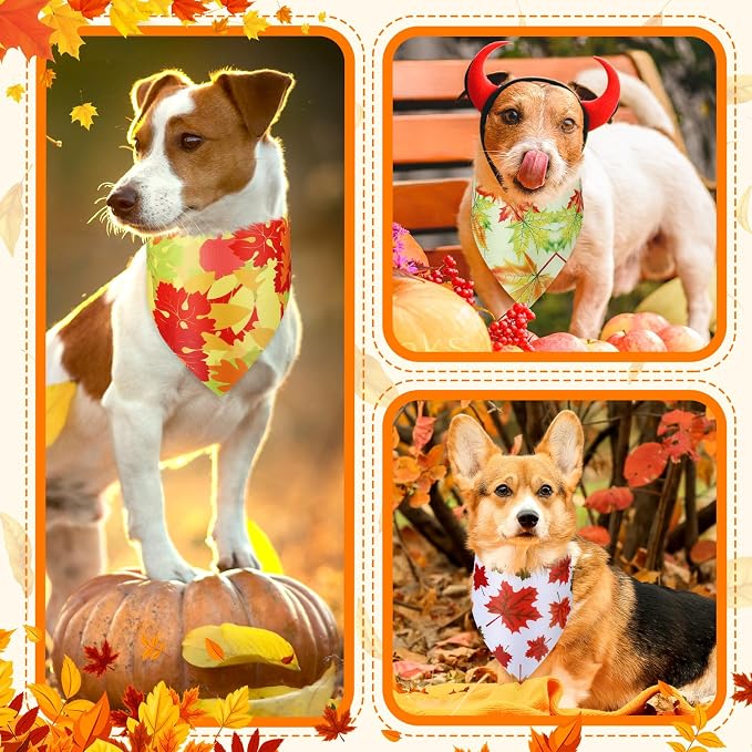Chunful 100 Pieces Thanksgiving Dog Bandanas Bulk Fall Autumn Pet Bandanas - Image 6