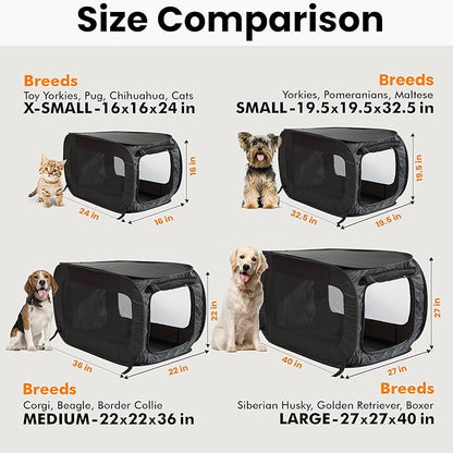 Beatrice Home Fashions Portable, Collapsible, Pop Up Kennel Travel Cat and Dog - Image 3