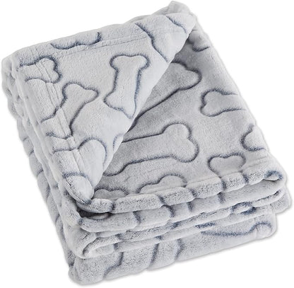 Bone Dry Embossed Bone Print Pet Blanket by BoneDry